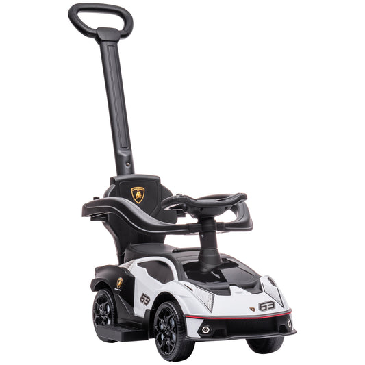 2 in 1 Baby Essenza SCV12 Ride On Car With Parenr Handle 1 To 3 Years White by Aiyaplay