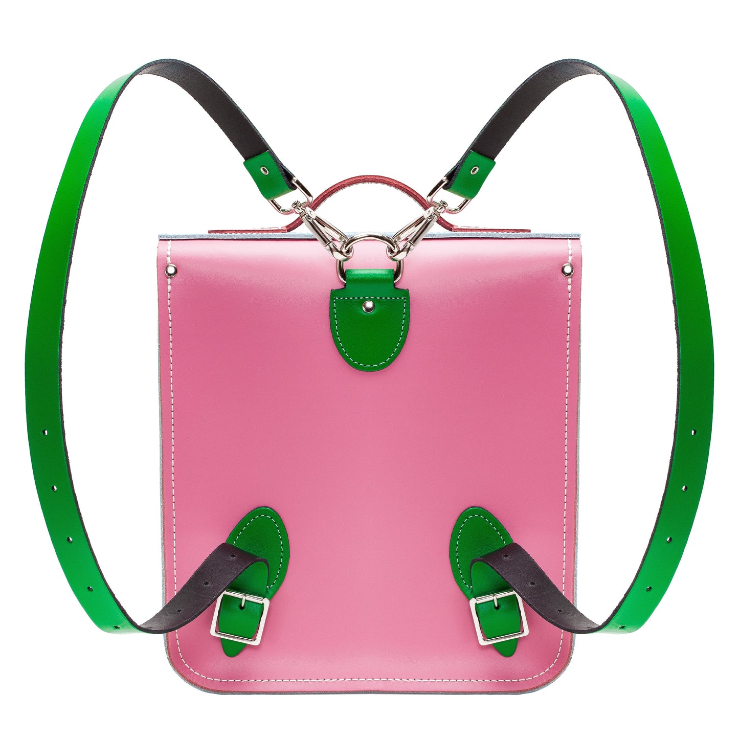 Handmade Leather City Backpack - Classic Kaleidoscope