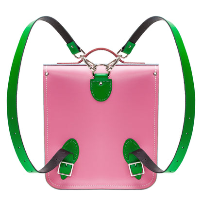 Handmade Leather City Backpack - Classic Kaleidoscope