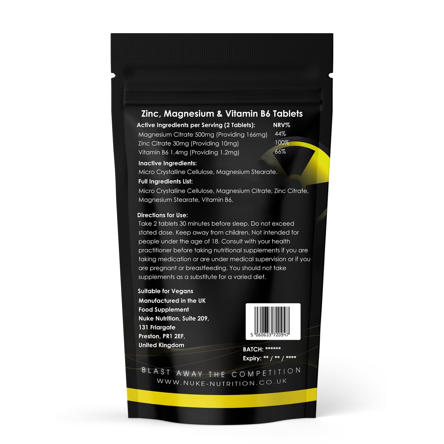 Testosterone Support Bundle Stack - Test Rage XL, Tribulus, Zinc Magnesium & Vitamin B6 x 180