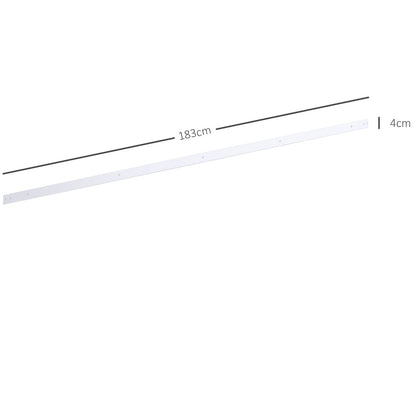 6FT Rustic Interior Sliding Barn Door Mounting Hardware Kit - White