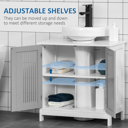 kleankin Modern Under Sink Cabinet with 2 Doors