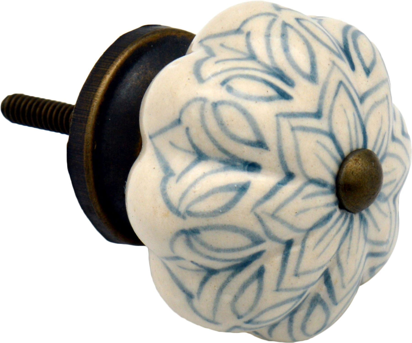 Vintage Floral Ceramic Cabinet Knob