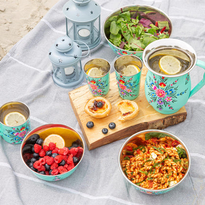 Pansy 18.5cm Stainless Steel Picnic Bowl