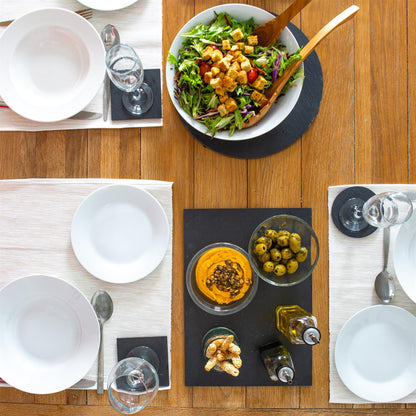 45cm x 34.5cm Ribbed Cotton Placemats - Pack of Six