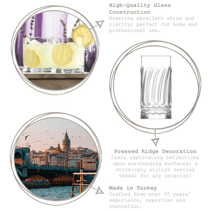 330ml Wave Whisky Glasses - Pack of 6