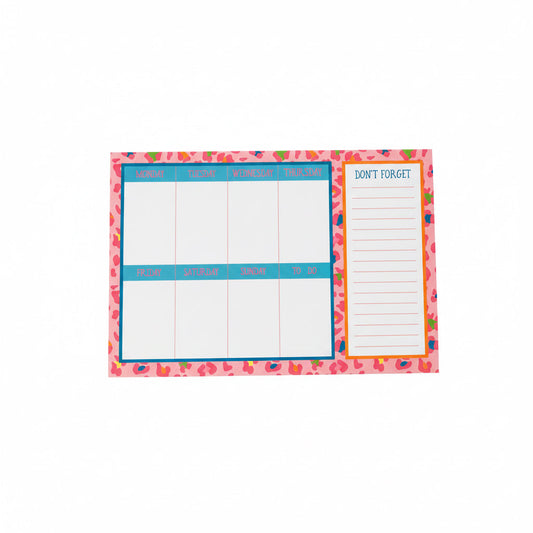 Animal print desk planner