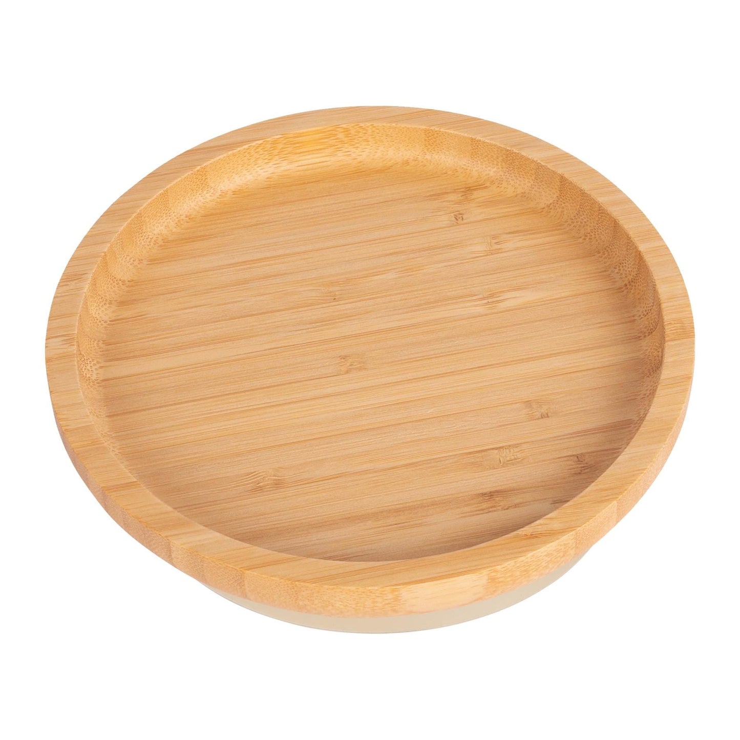 Round Open Bamboo Suction Plate
