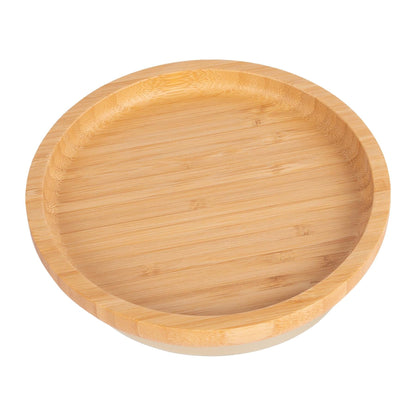 Round Open Bamboo Suction Plate