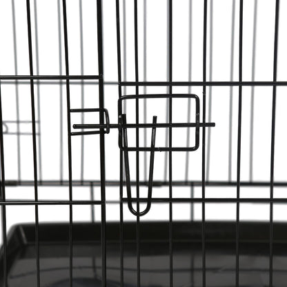 2 Door Metal Dog Crate with Removable Tray - Small