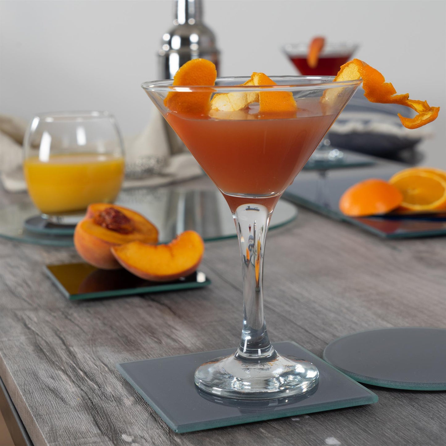 Square Glass Coasters - Pack of Six