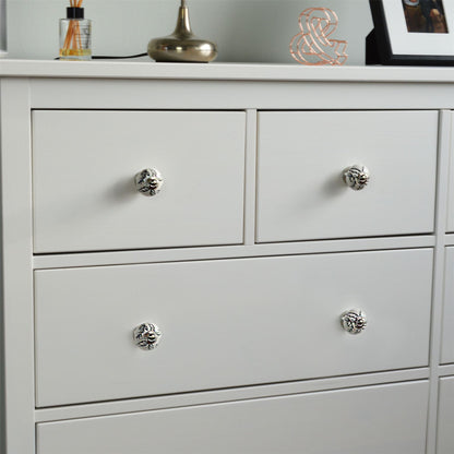 Round Geometric Ceramic Cabinet Knob