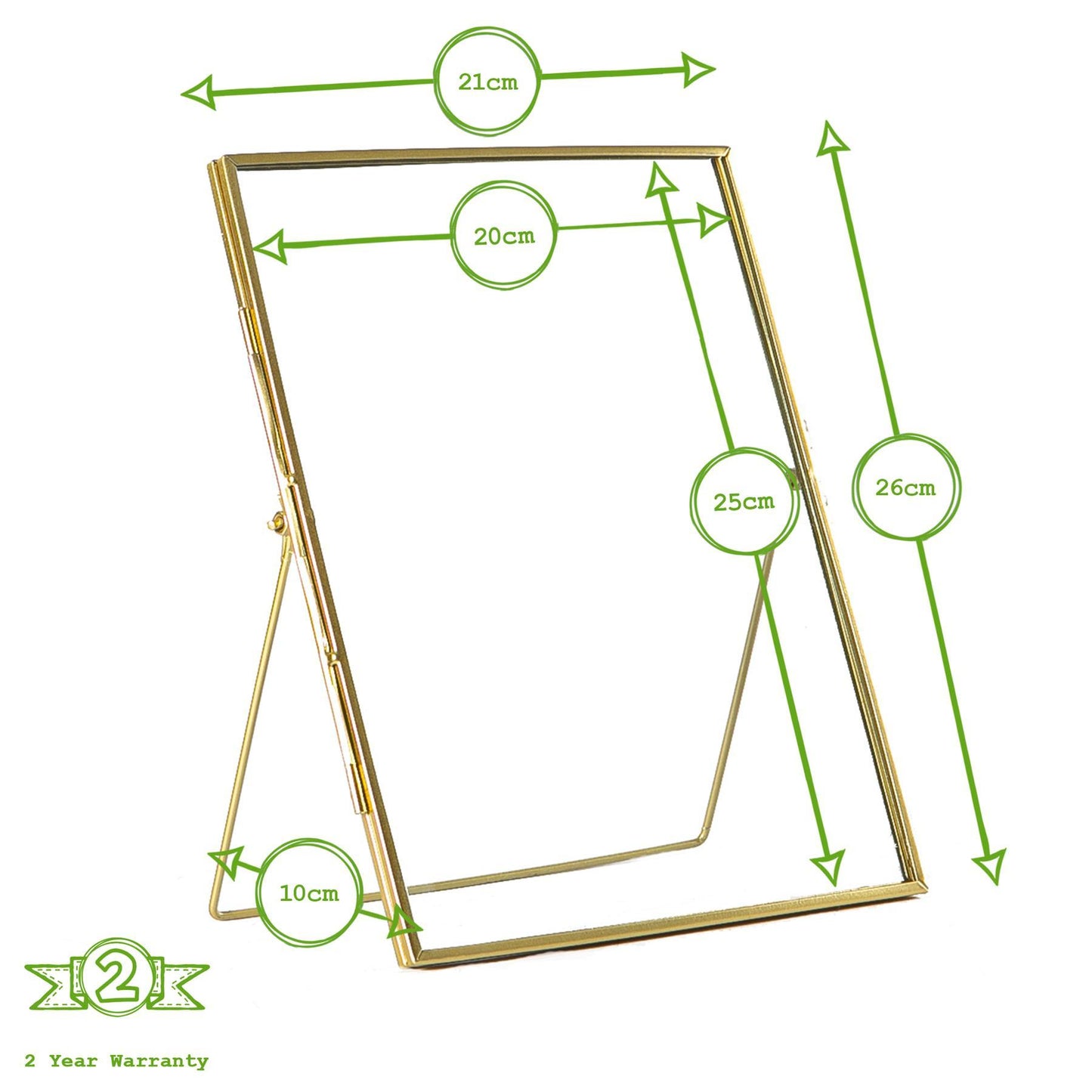 8" x 10" Standing Metal Photo Frame