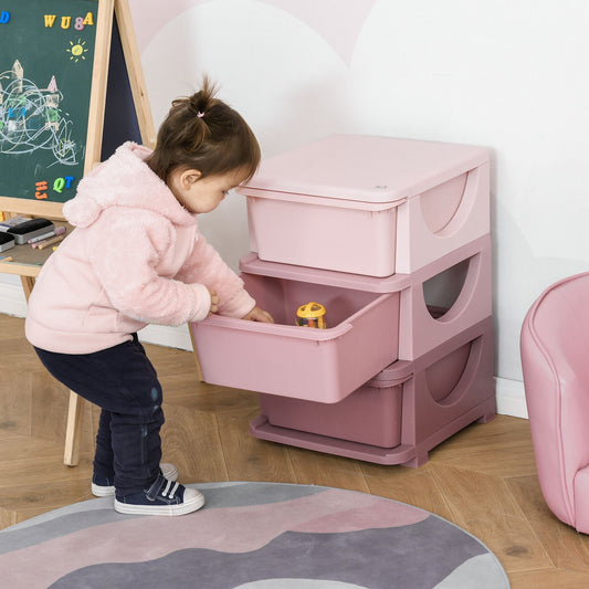 Kids Three-Tier Storage Unit  Pink
