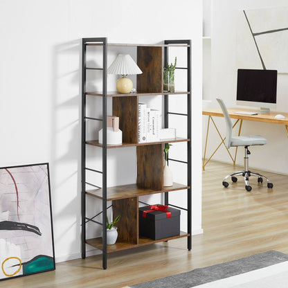 Industrial-Style Four-Tier Shelving Unit