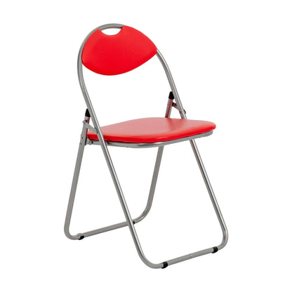 Red Curved Padded Folding Chair