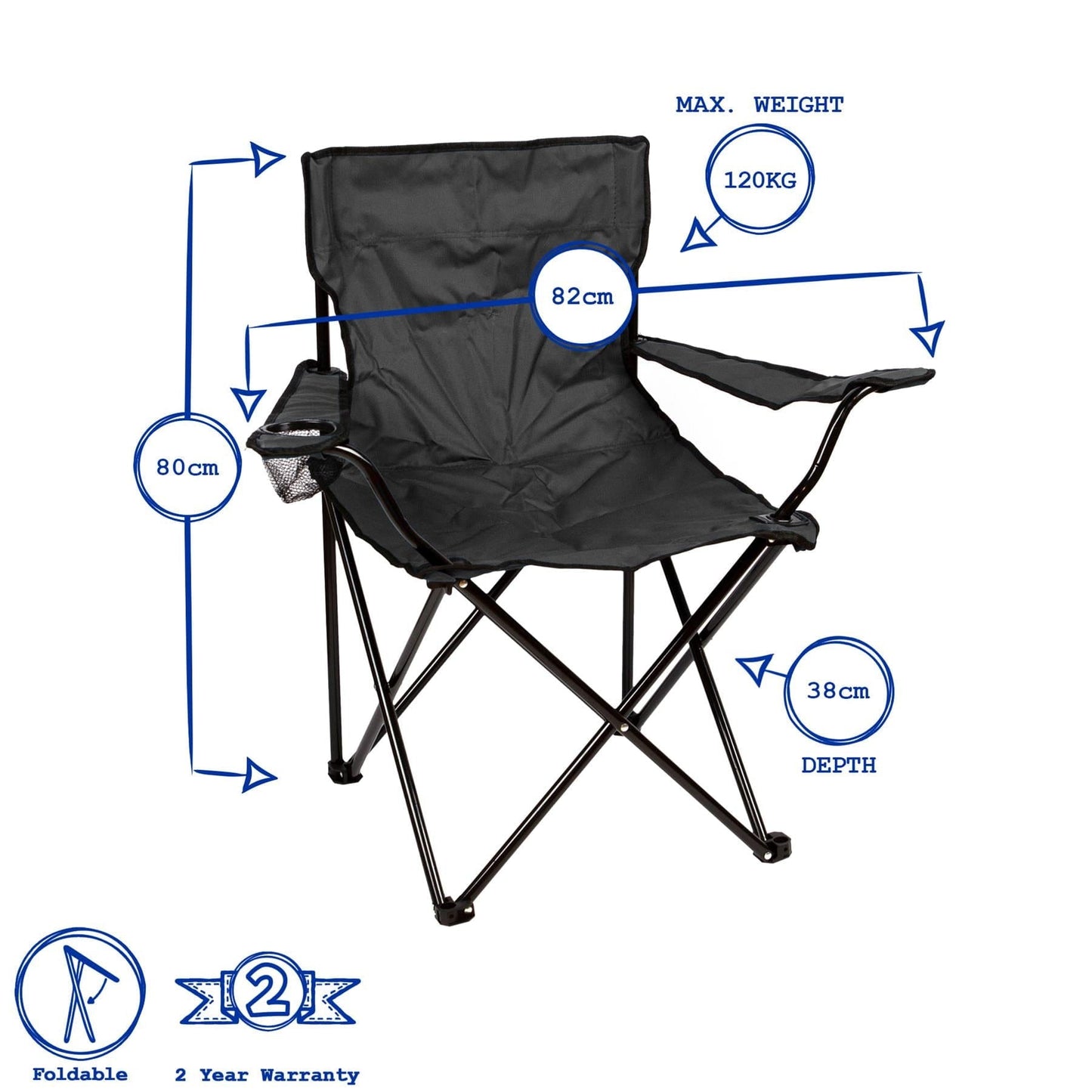 Folding Canvas Camping Armchair