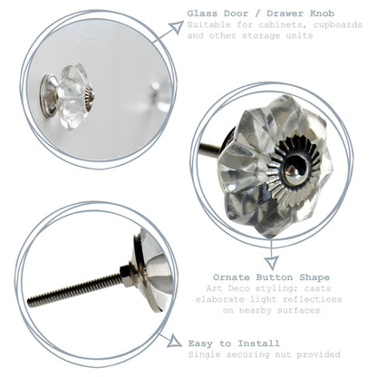 Star Glass Door Knob