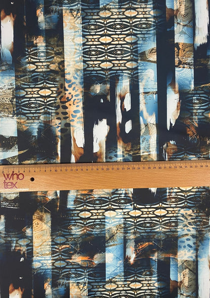 Abstract Animal Print Fabric – Custom Printed Fabric on Satin, Crepe, Spandex or Chiffon
