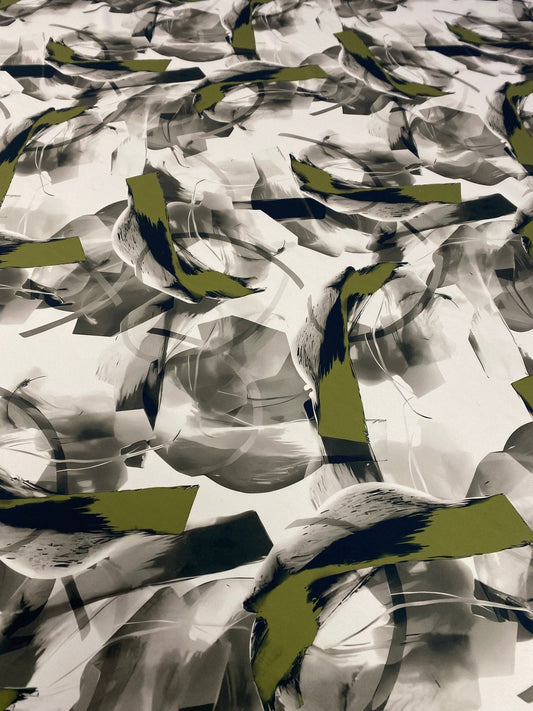Abstract Artistic Brushstroke Fabric