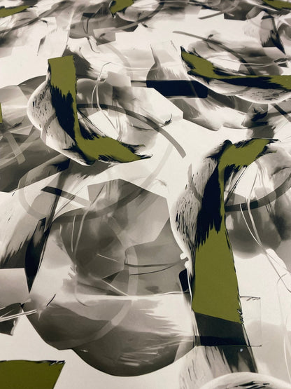 Abstract Artistic Brushstroke Fabric