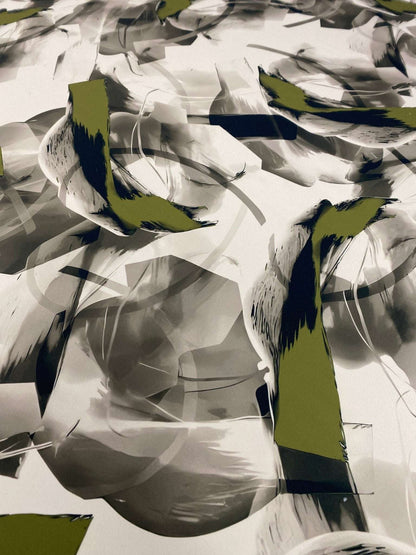 Abstract Artistic Brushstroke Fabric – Fabric by Metre, Multiple Options for Sewing & Dressmaking