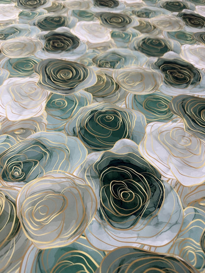 Abstract Rose Fabric
