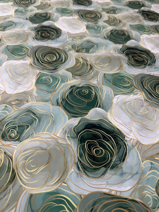 Abstract Rose Fabric