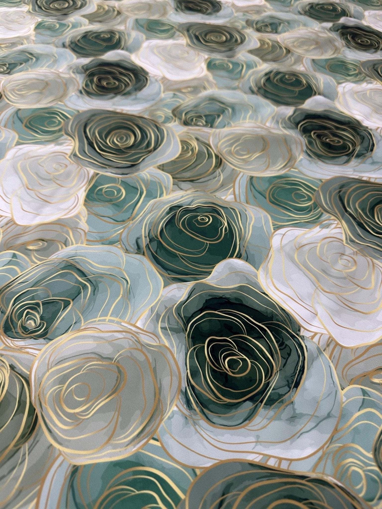 Abstract Rose Fabric – Fabric by Metre, Multiple Options for Sewing & Dressmaking