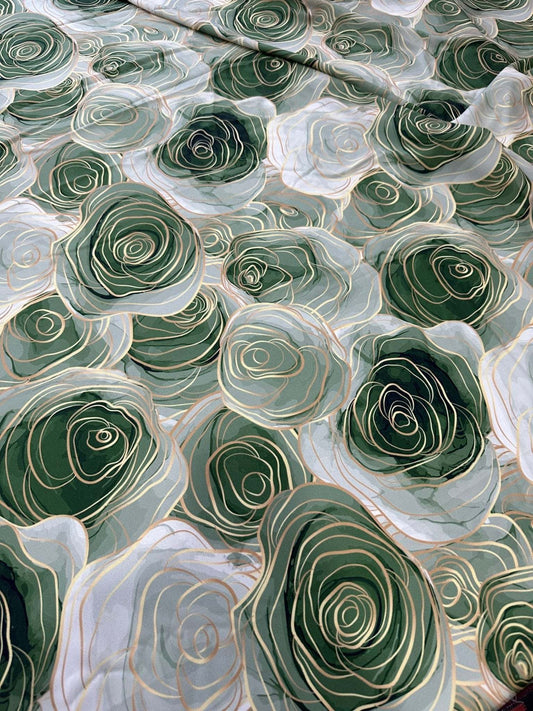 Abstract Rose Fabric