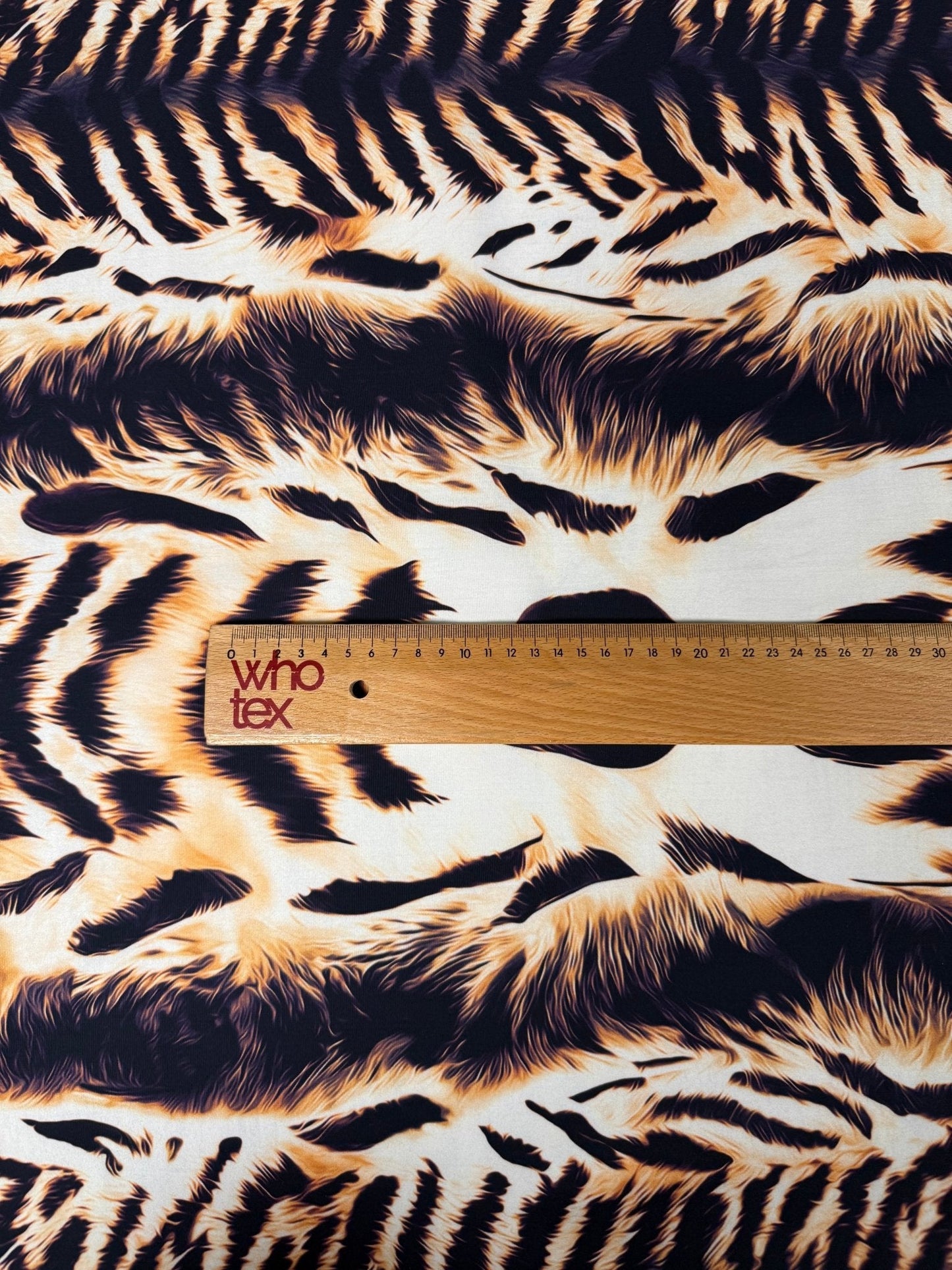 Abstract Tiger Stripe Organic Cotton Poplin Fabric by the Metre