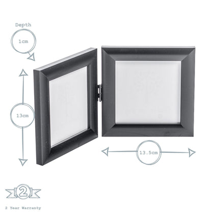 4" x 4" Freestanding Double Photo Frame