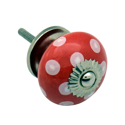 Round Spot Ceramic Cabinet Knob