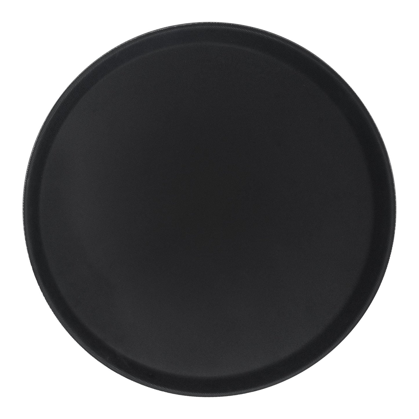 Black 35.5cm Round Non-Slip Serving Tray