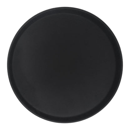 Black 35.5cm Round Non-Slip Serving Tray