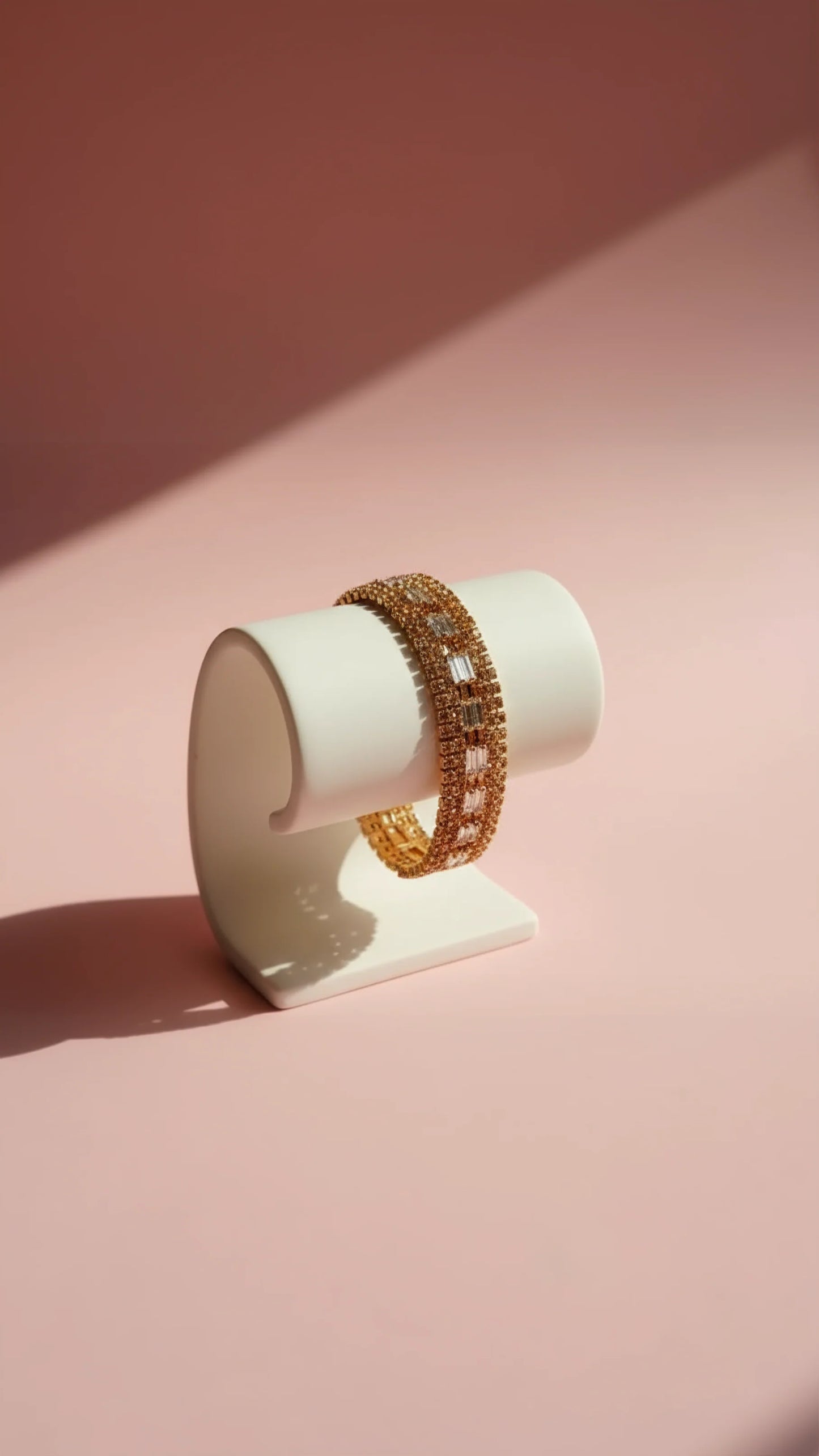 Baguette Cut Crystal Tennis Bracelet