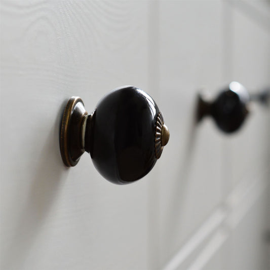 Round Ceramic Cabinet Knobs - 9 Colours