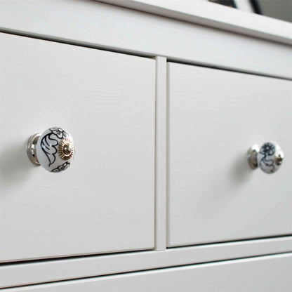 Round Geometric Ceramic Cabinet Knob