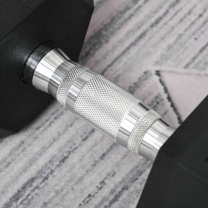 Homcom 20KG Single Rubber Hex Dumbbell Portable Hand Weights Dumbbell Home Gym