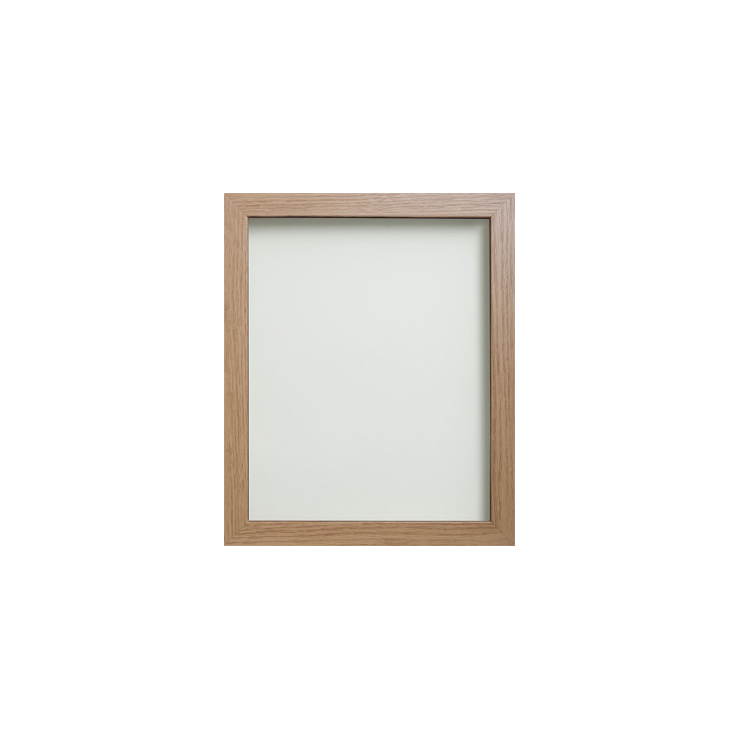 Foil Wrapped MDF Picture Photo Frame Fitted with Perspex Plexiglass, Oak Frame