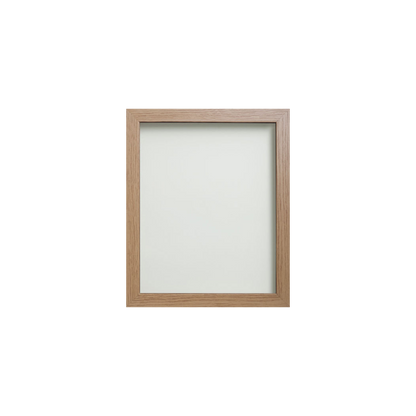 Foil Wrapped MDF Picture Photo Frame Fitted with Perspex Plexiglass, Oak Frame