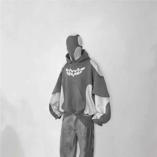 American Y2K Retro Contrast Street Hoodie