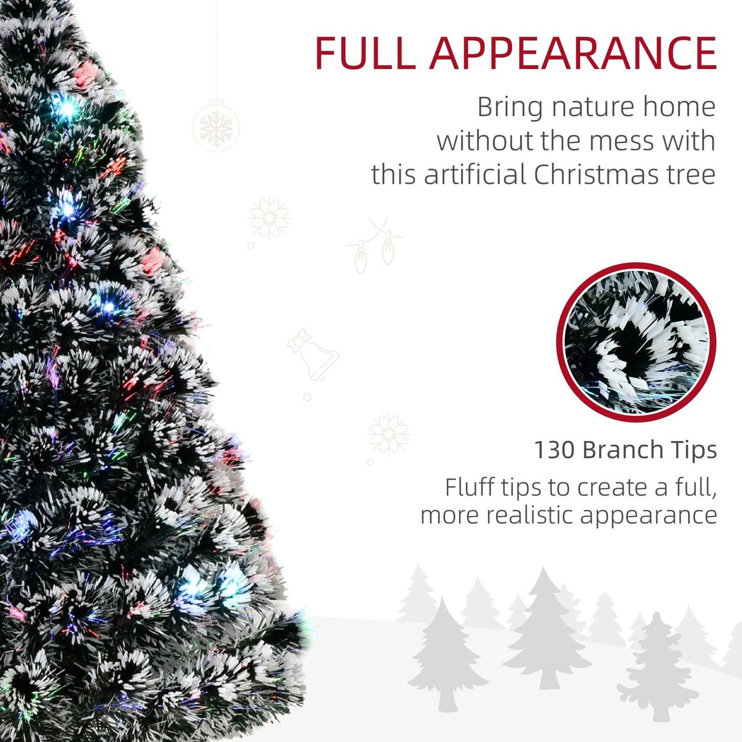 Homcom 4FT Artificial Prelit Christmas Tree