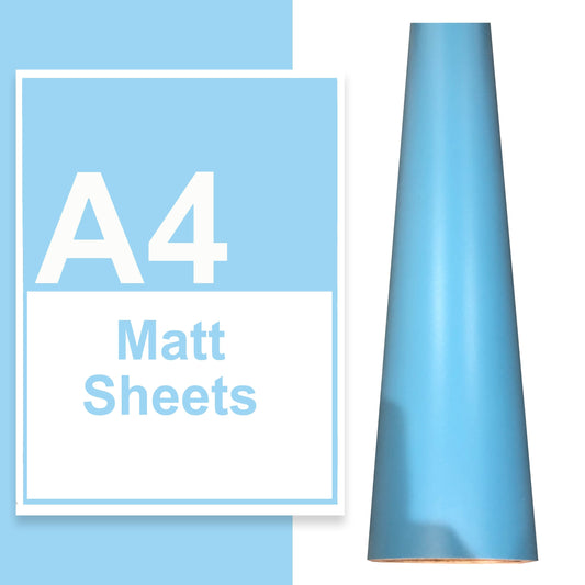 A4 A3 A2 Matte Vinyl Sheets Sky Blue