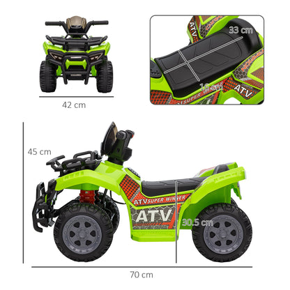 Kids Ride-on Four Wheeler ATV Car with Real Working Headlights for 18-36M