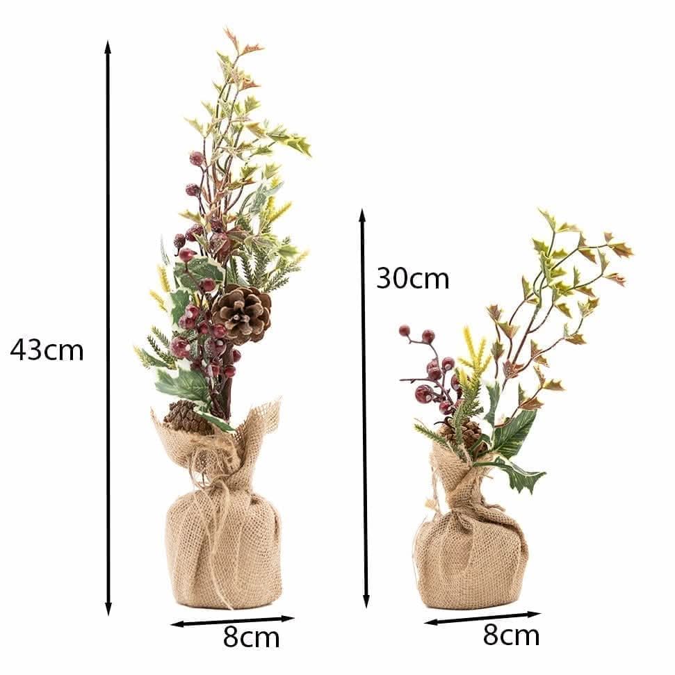 Pine Cone Berries Mini Artificial Tree Decoration