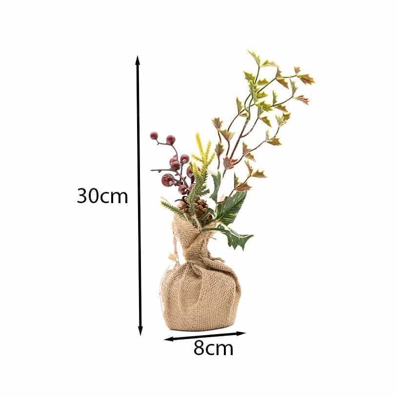 Pine Cone Berries Mini Artificial Tree Decoration
