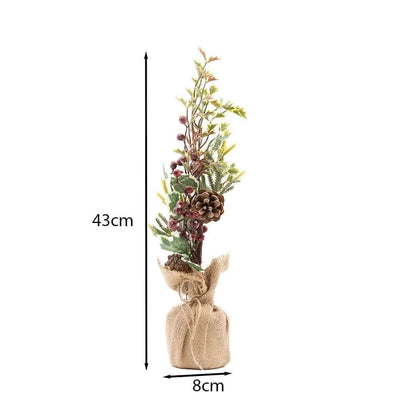 Pine Cone Berries Mini Artificial Tree Decoration
