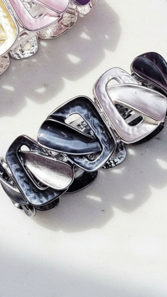 Abstract Wavey Stretchy Bracelet