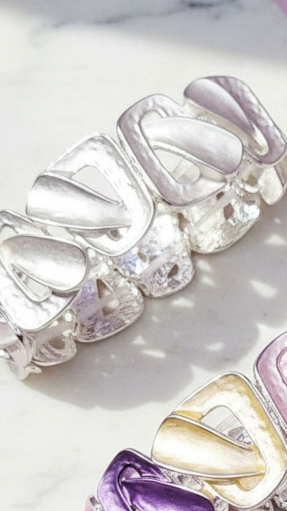 Abstract Wavey Stretchy Bracelet